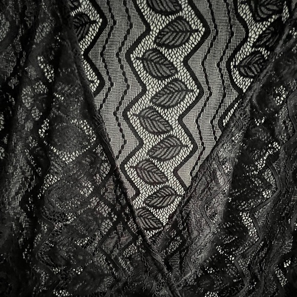 Cupshe Crochet Drawstring Cover-Up Dress~Black Medium - Picture 9 of 9